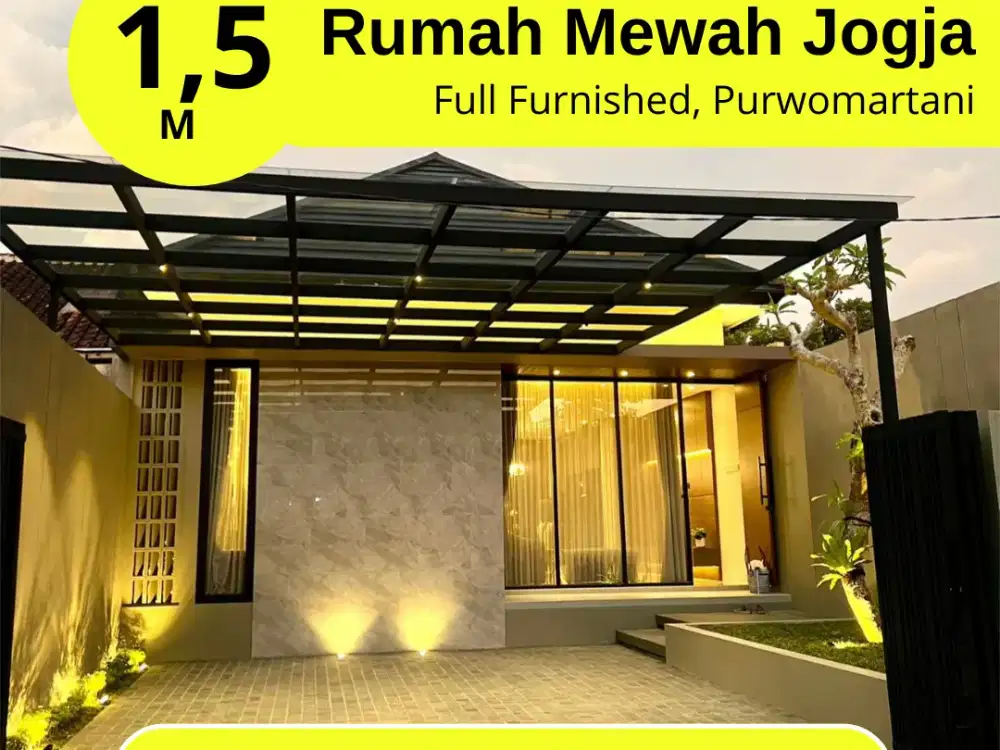 Dijual Rumah Mewah Jogja Full Furnished, Halam Belakang Luas  ; Dekat Bandara Adi Sucipto Harga Nego