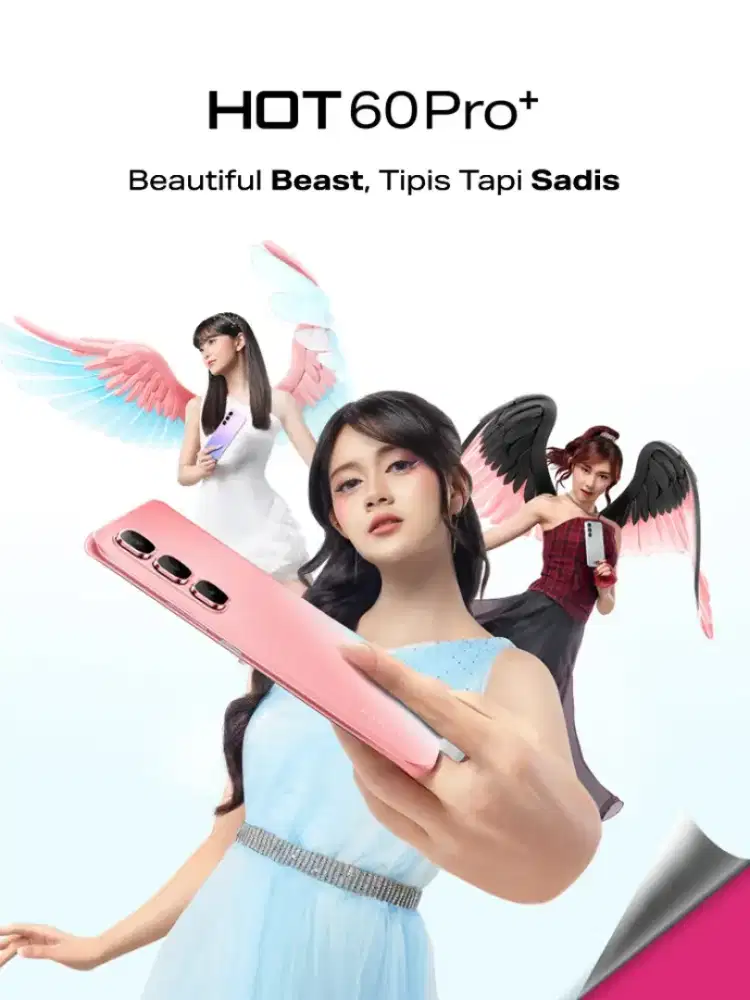 INFINIX HOT 60 PRO PLUS 8GB+8GB/256GB, Garansi Resmi, Sleek Black