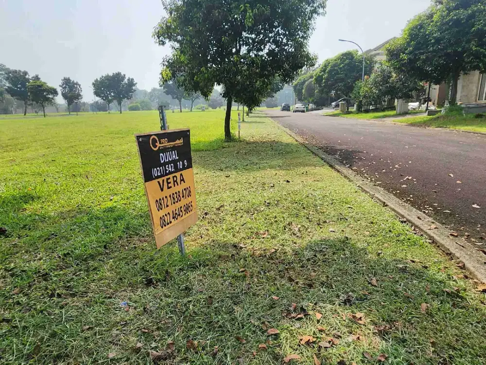 Jual kavling Hoek Suvarna Sutera area golf 389m2