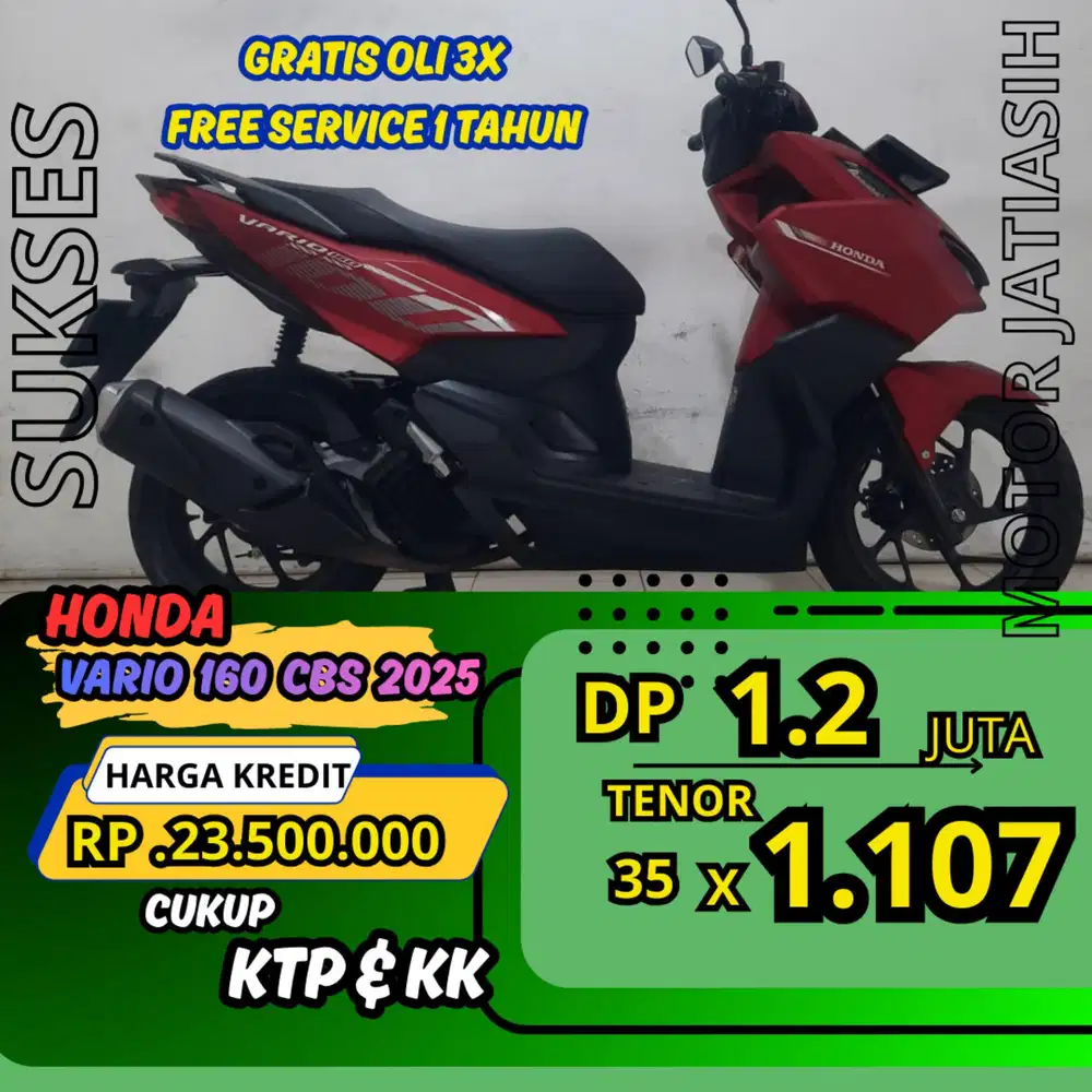 PROMO DP MURAH HONDA VARIO 160 CBS 2025 DP 1.2 JUTA BISA CASH/KREDIT