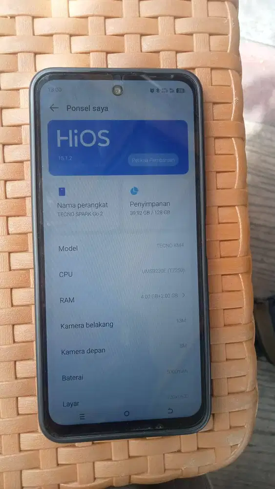 Jual cepat Hp Tecno Spark go 2 4+2/128