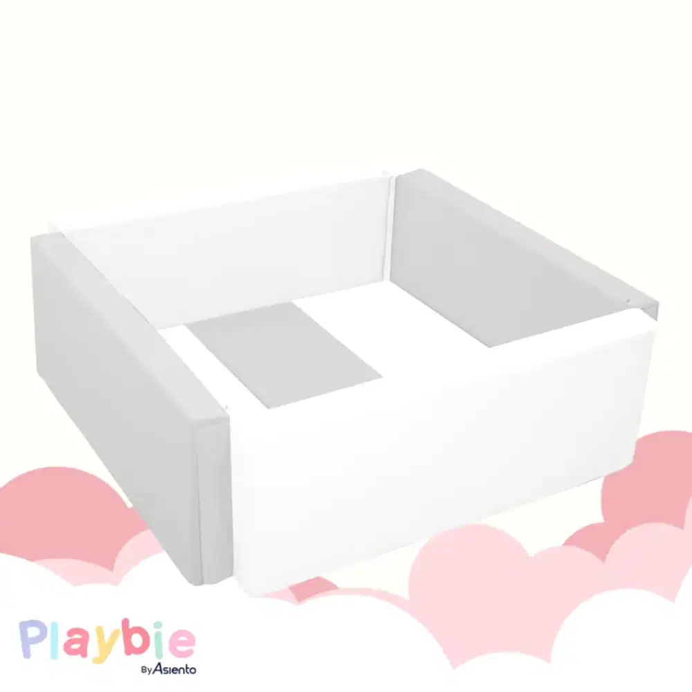 Bumper bed 100x100 cm warna Scandinavian white