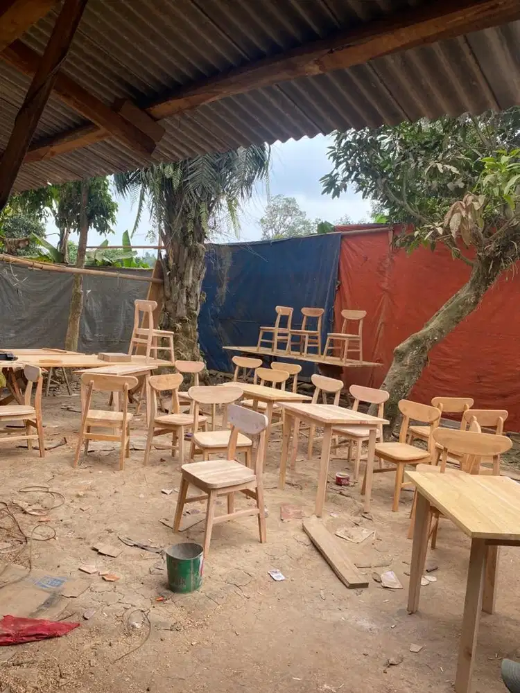 Kursi kayu jati minimalis ukuran 40x40cm warna bisa request