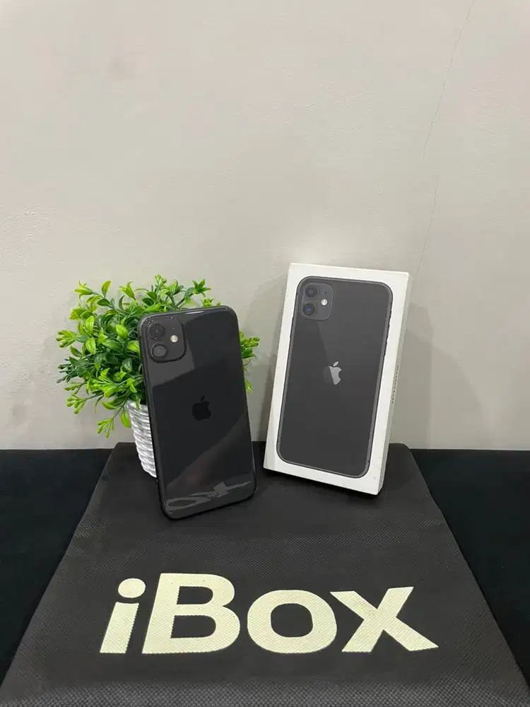 IPhone 11 64GB iBox Black mulus Fullset Ori BH 100% Sinyal Permanent