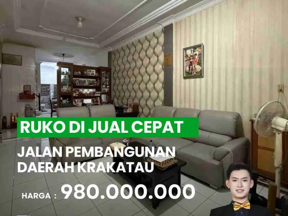 DI JUAL RUKO DI JL PEMBANGUNAN 2, LENGKAP PERABOT NEMPEL