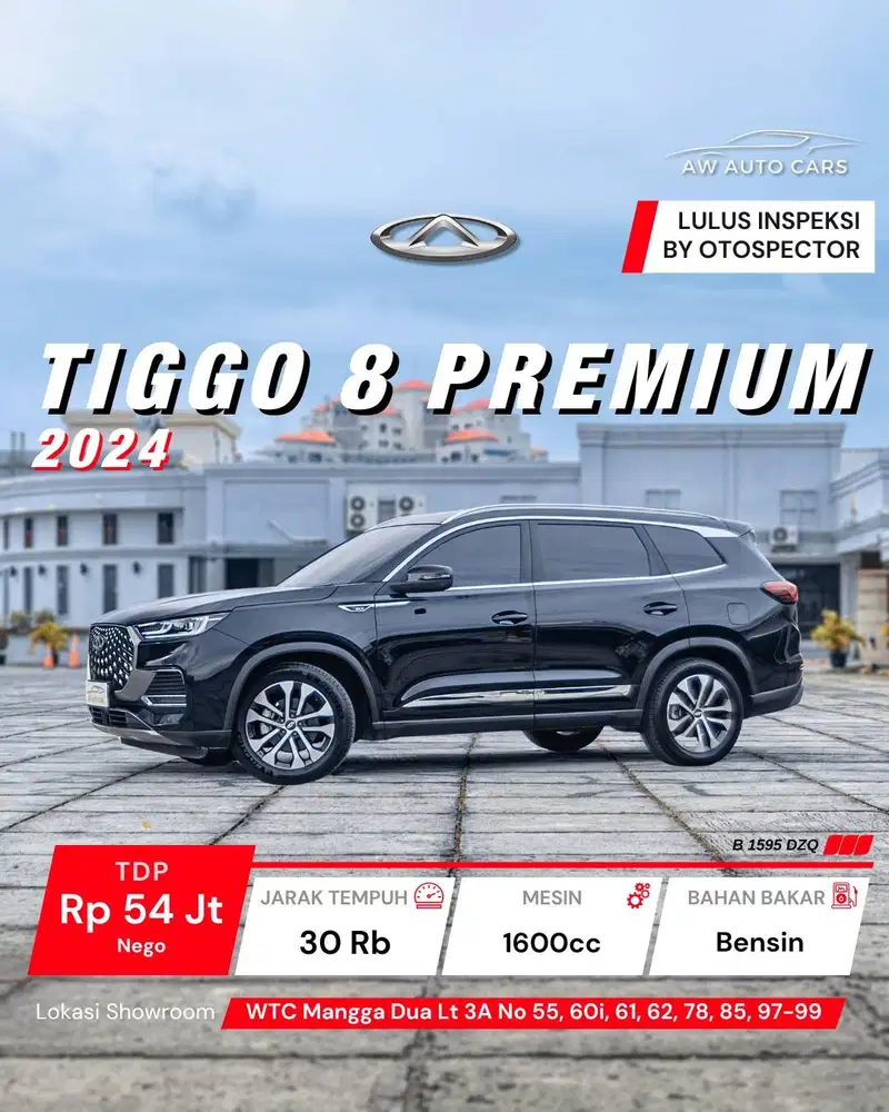 Chery Tiggo 8 Premium 290T 2024 non 390T