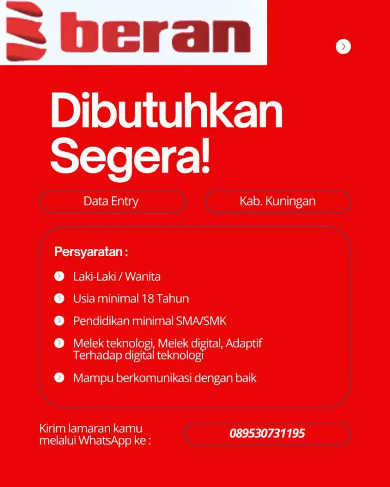 Staff Data Entry Akuisisi Mobile Banking