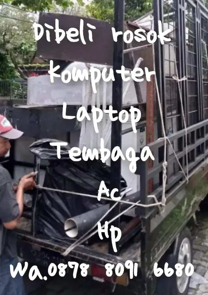 Dibeli barang bekas rongsokan perangkat komputer laptop ac hp