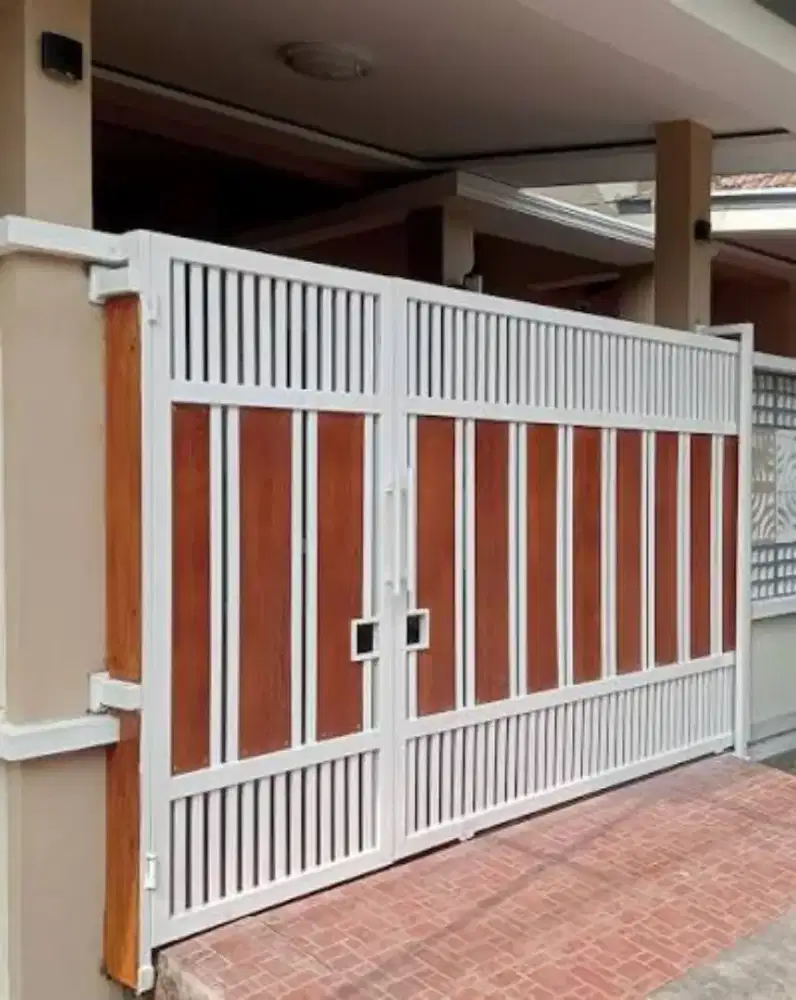 Pagar dorong Minimalis Modern