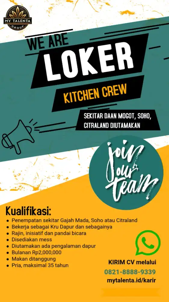 Lowongan Pekerjaan Dapur