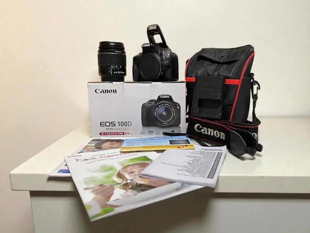 Kamera DSLR Canon EOS 100D Touchscreen fullkit dan bonus