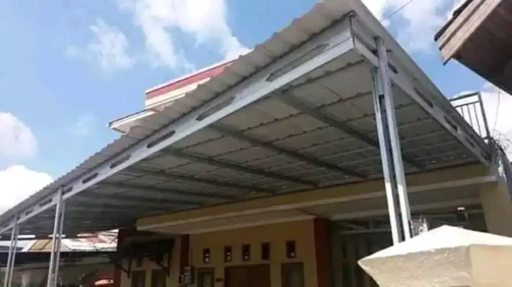 Pemasangan kanopi baja ringan