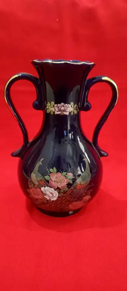 Hiasan Guci dan Bunga Cristal