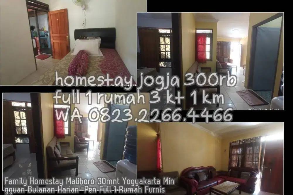 Family Homestay Maliboro 30mnt Yogyakarta Mingguan Bulanan Harian  Pen