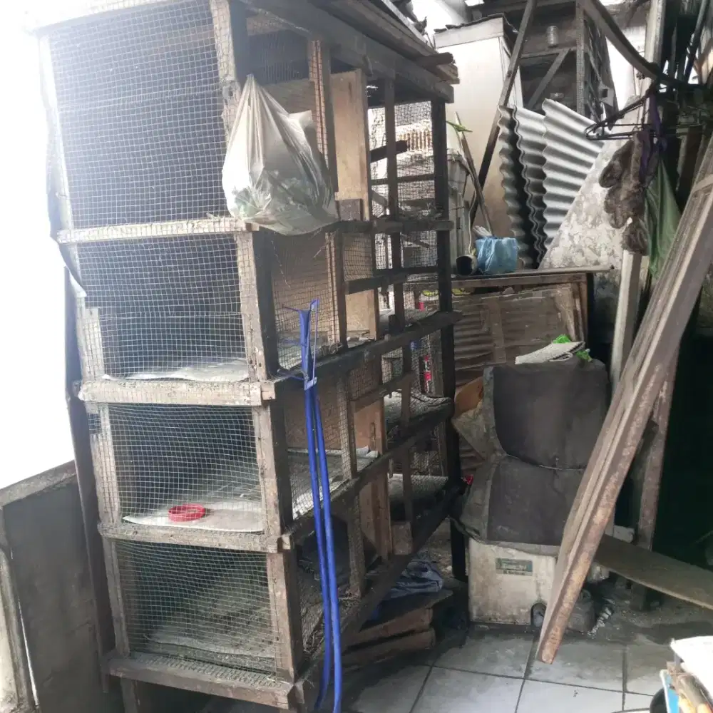 Kandang Ram besi kayu besar