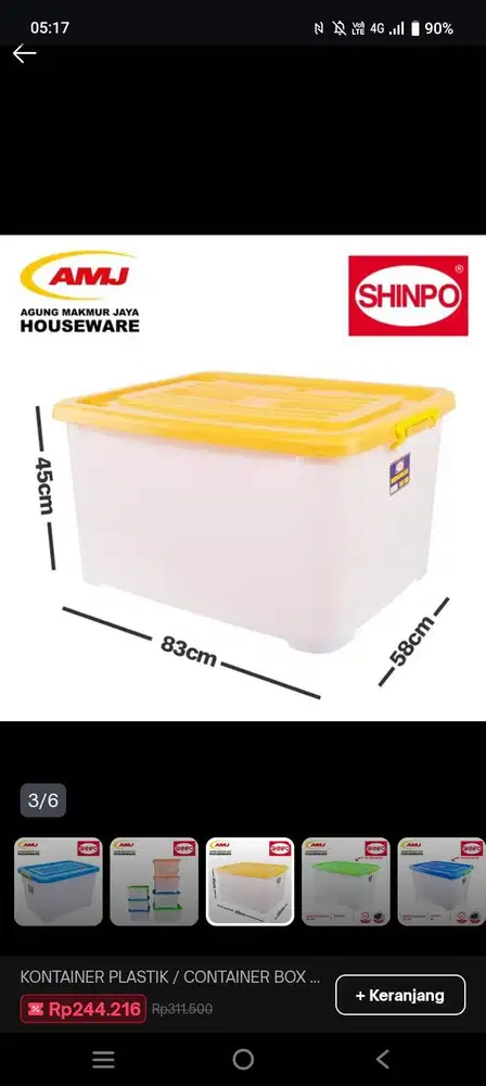 Jual kontainer Box Bekas Merk Shinpo CB 150