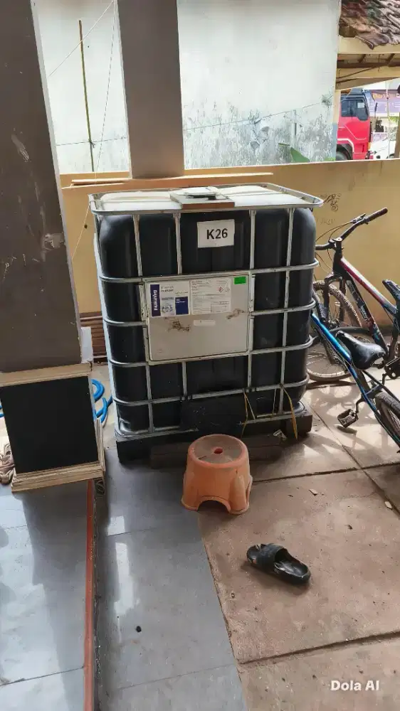 Dijual tandon iBC 1000 liter ada 3 buting