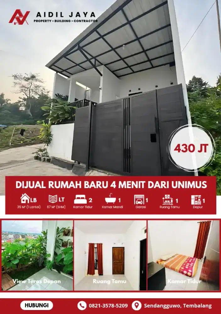 Rumah Cantik Siap Huni Dekat Kampus UNIMUS