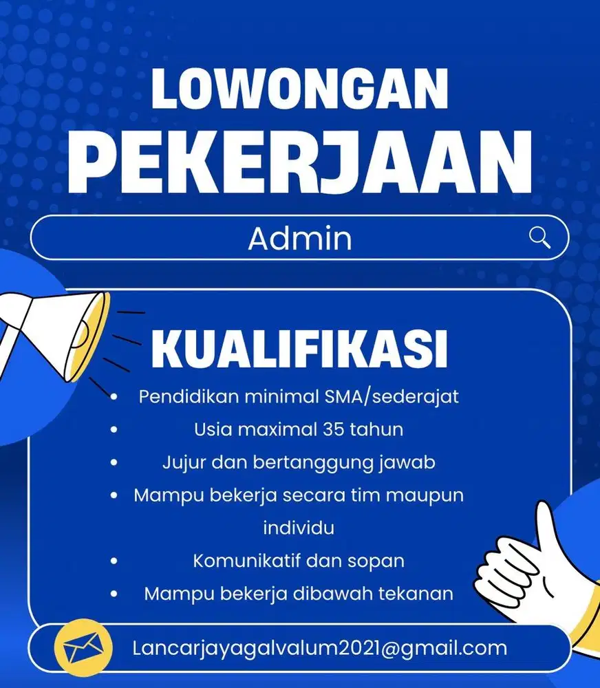 Lowongan kerja admin