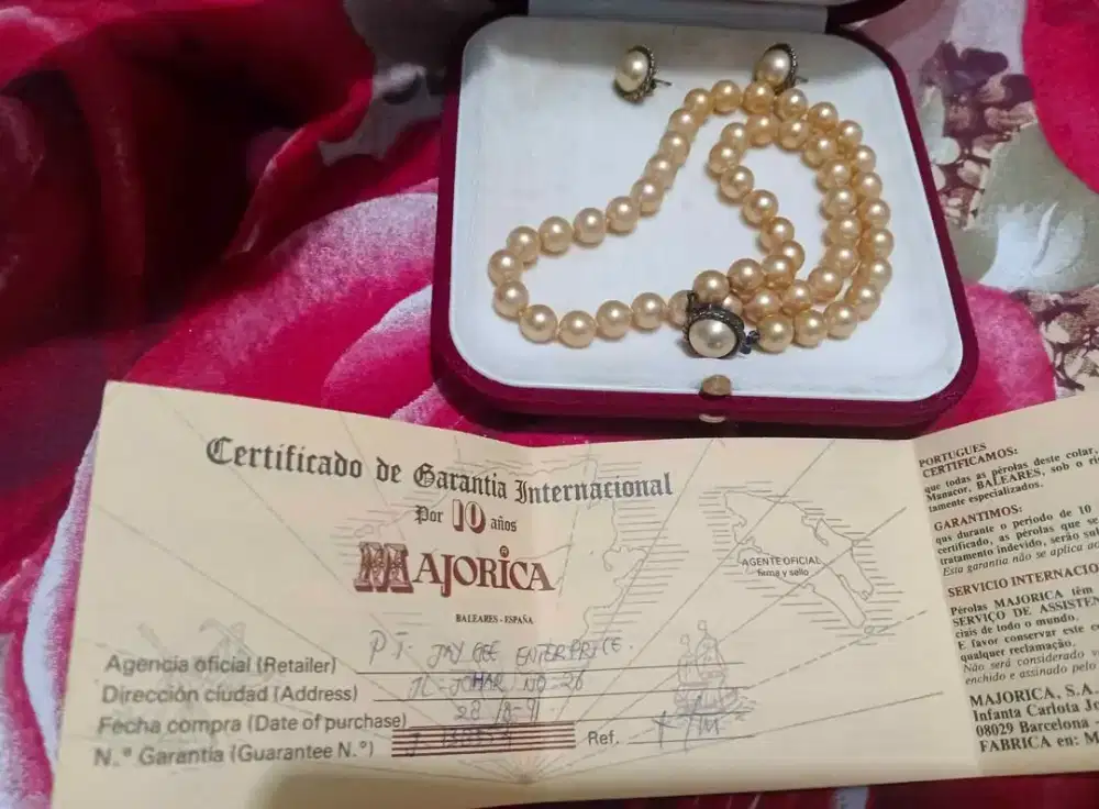 For Sale Kalung dan Anting Mutiara Majorica