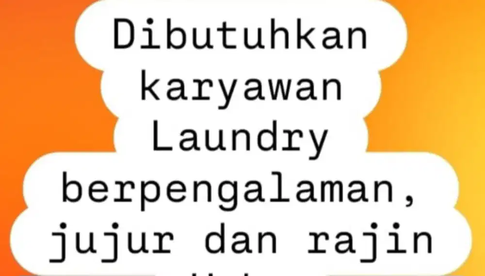 Loker Karyawan Laundry