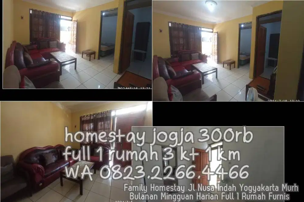 Family Homestay Jl Nusa Indah Yogyakarta Murh  Bulanan Mingguan Harian