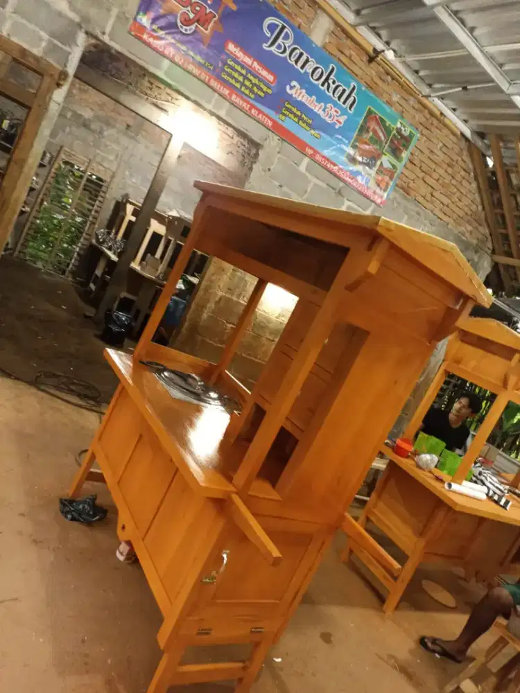 Sedia Gerobak Angkringan, Bakso Mie Ayam, Bubur, Sate, Soto, Pecel dll