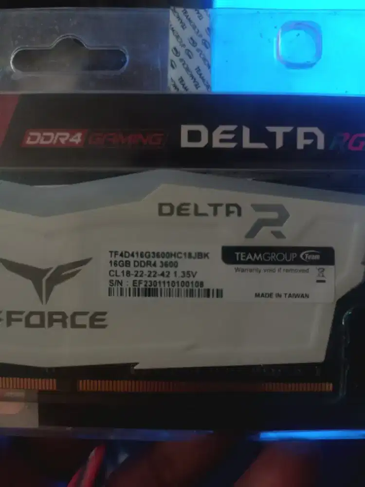 Ram T Force Ddr4 16GB 1 Keping 3600 Single