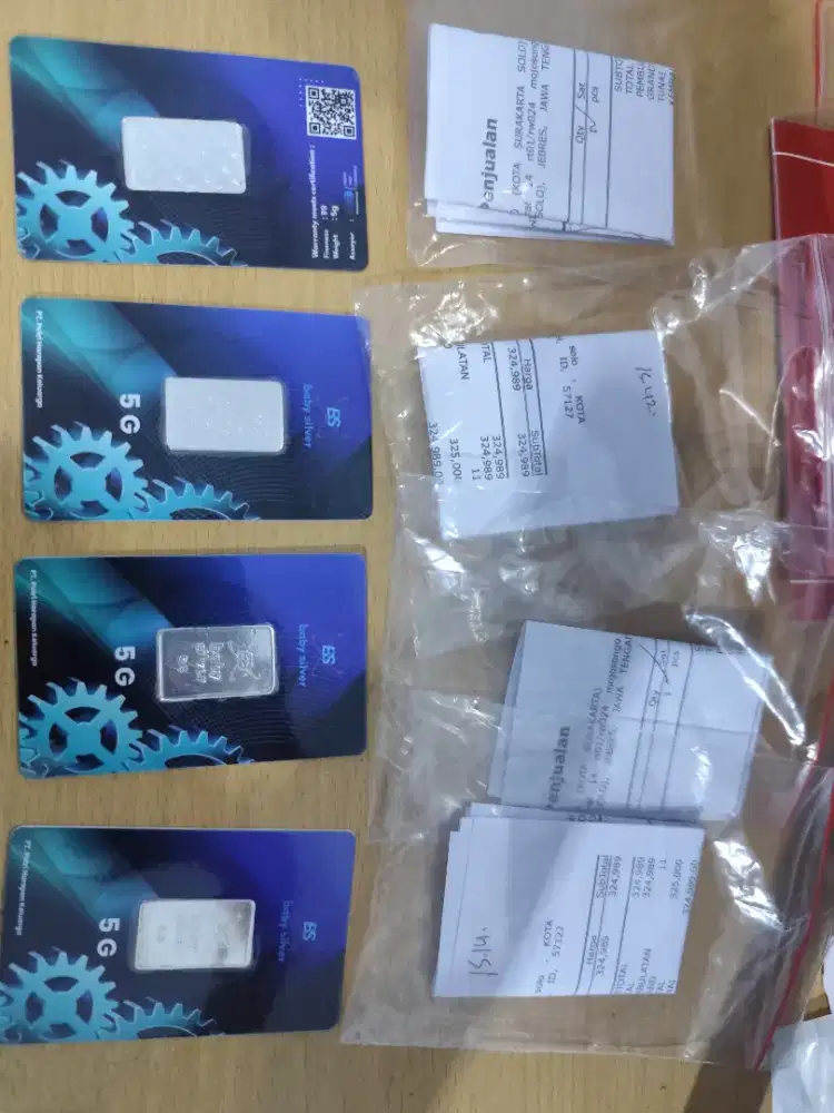 Perak batangan baby silver 5 gram murni