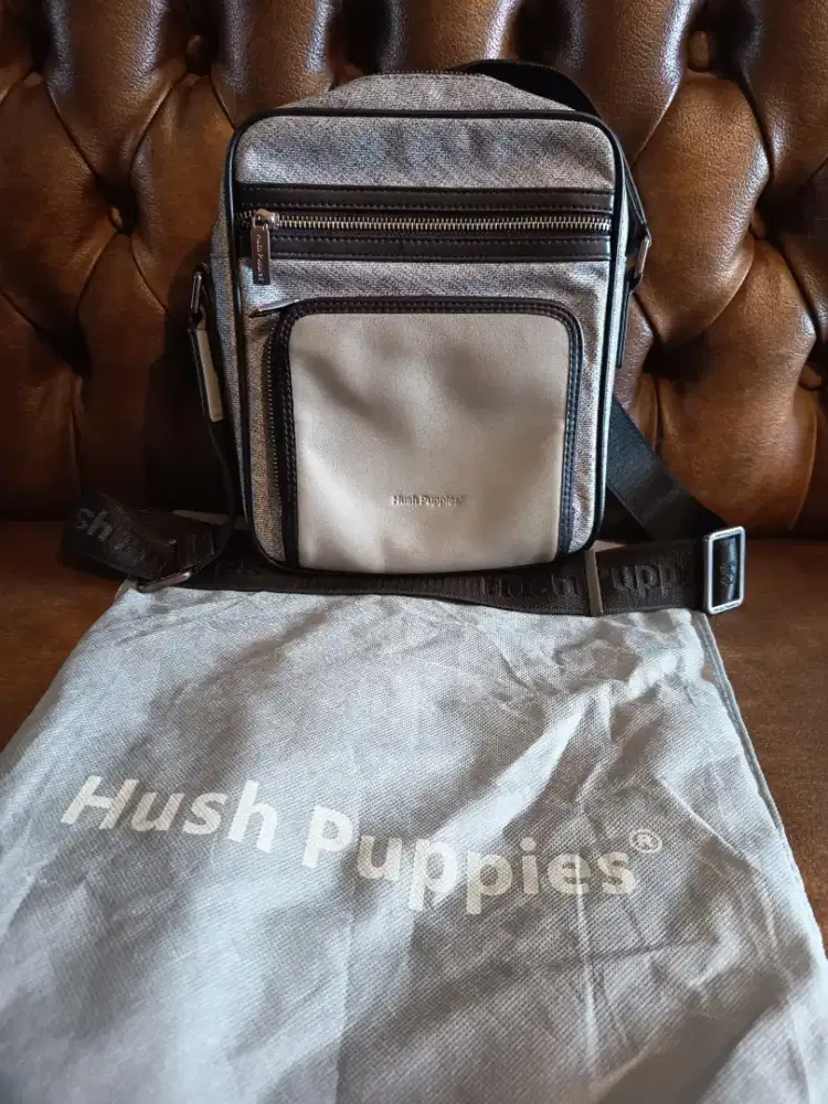 Tas kulit kanvas hush puppies