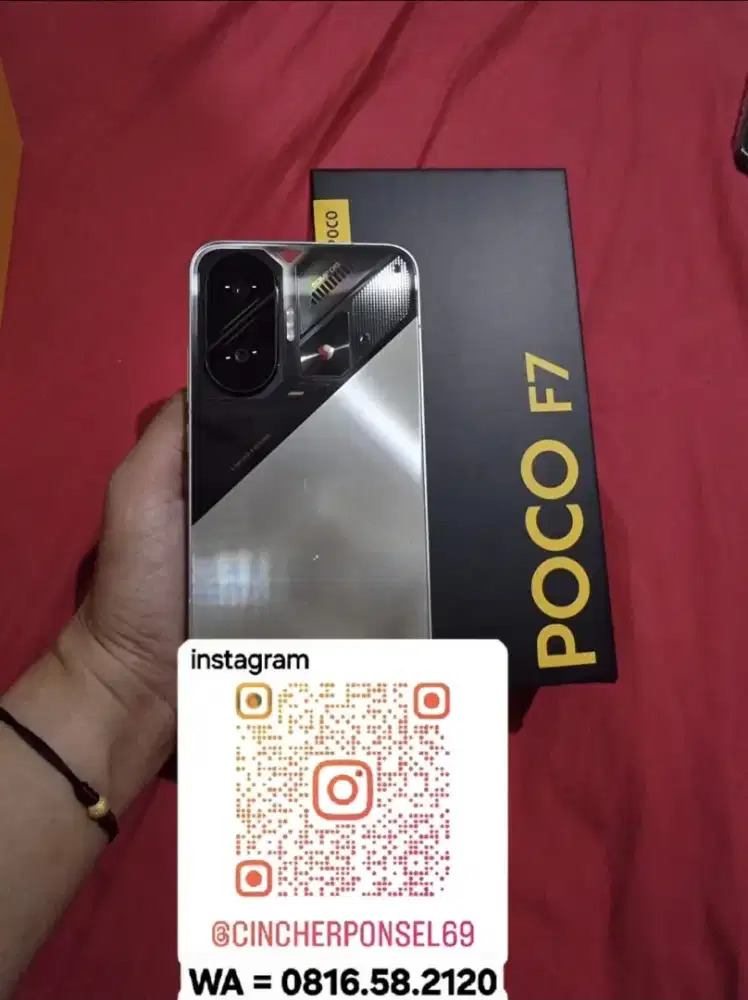 Jual HP bekas Poco F7 12/512 likenew bh 100% baru sebulanan