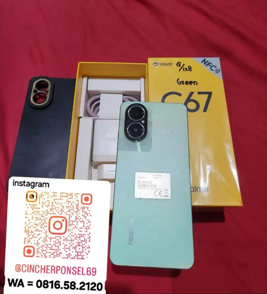 Jual cepat hp second Realme C67 ram 8+8/128 istimewa likenew