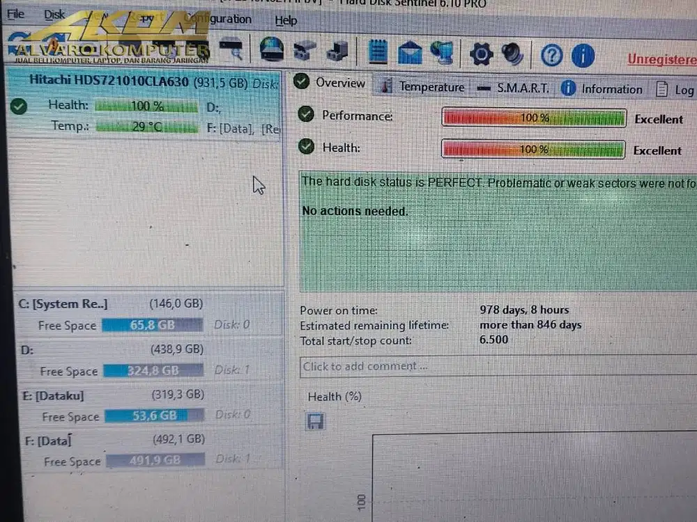 Hardisk 1TB internal PC dan CCTV hardisk 3.5inch 1 Tera Byte Hitachi