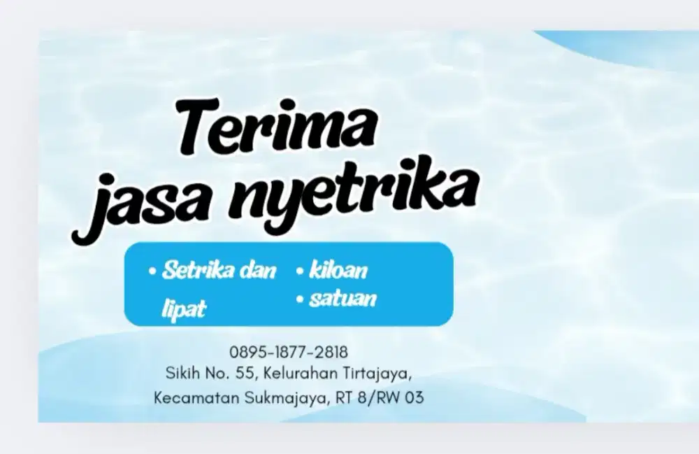 Terima jasa nyetrika baju