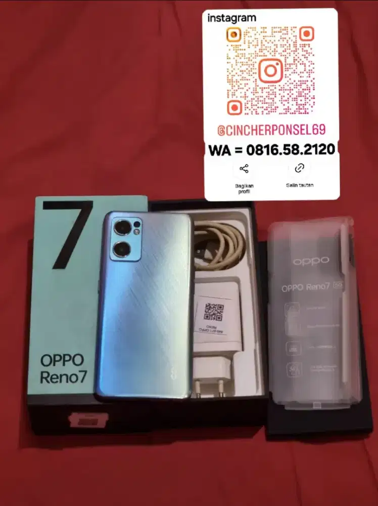Jual hp OPPO RENO 7 5G 8/256 mulus siap pakai