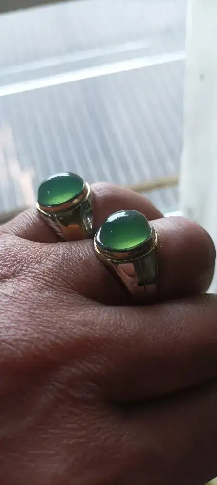 Cincin batu natural ijo botol aceh