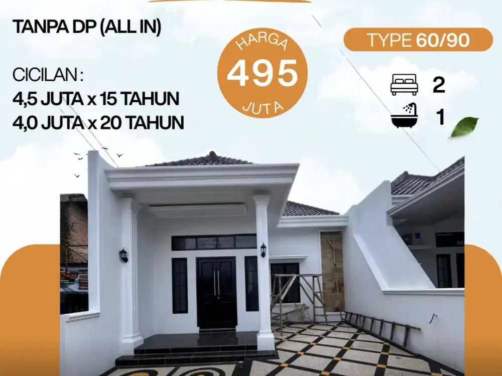 RUMAH STRATEGIS TANPA DP DI TANJUNG SENANG ELEA CLUSTER BANDAR LAMPUNG