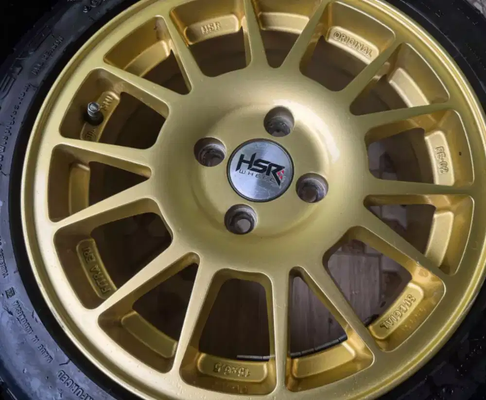 VELG RING 15 HSR ORIGINAL FE02 BAN 185/55 TEBAL NO TAMBALAN