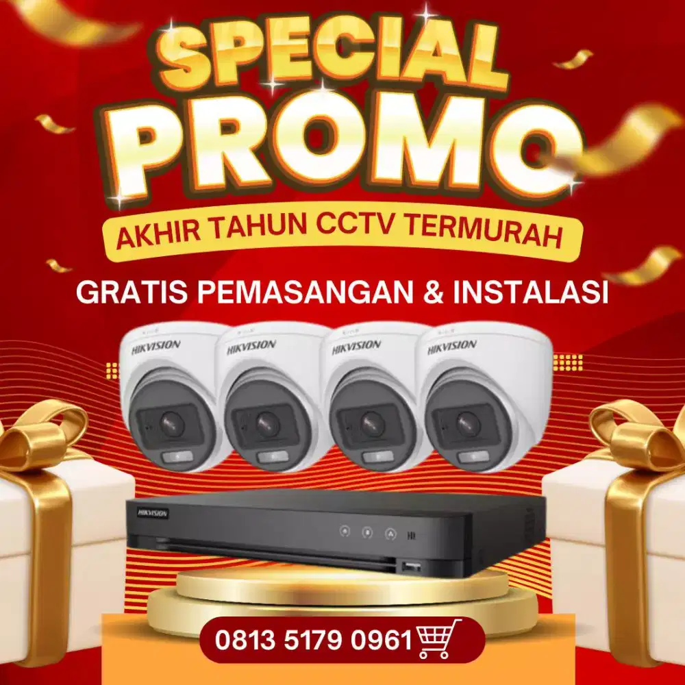 PROMO CCTV LENGKAP ACCESSORIES DVR PANTAU JARAK JAUH