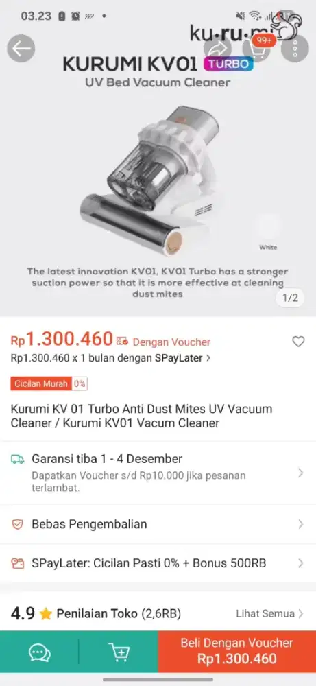 Kurumi KV01 vacuum cleaner