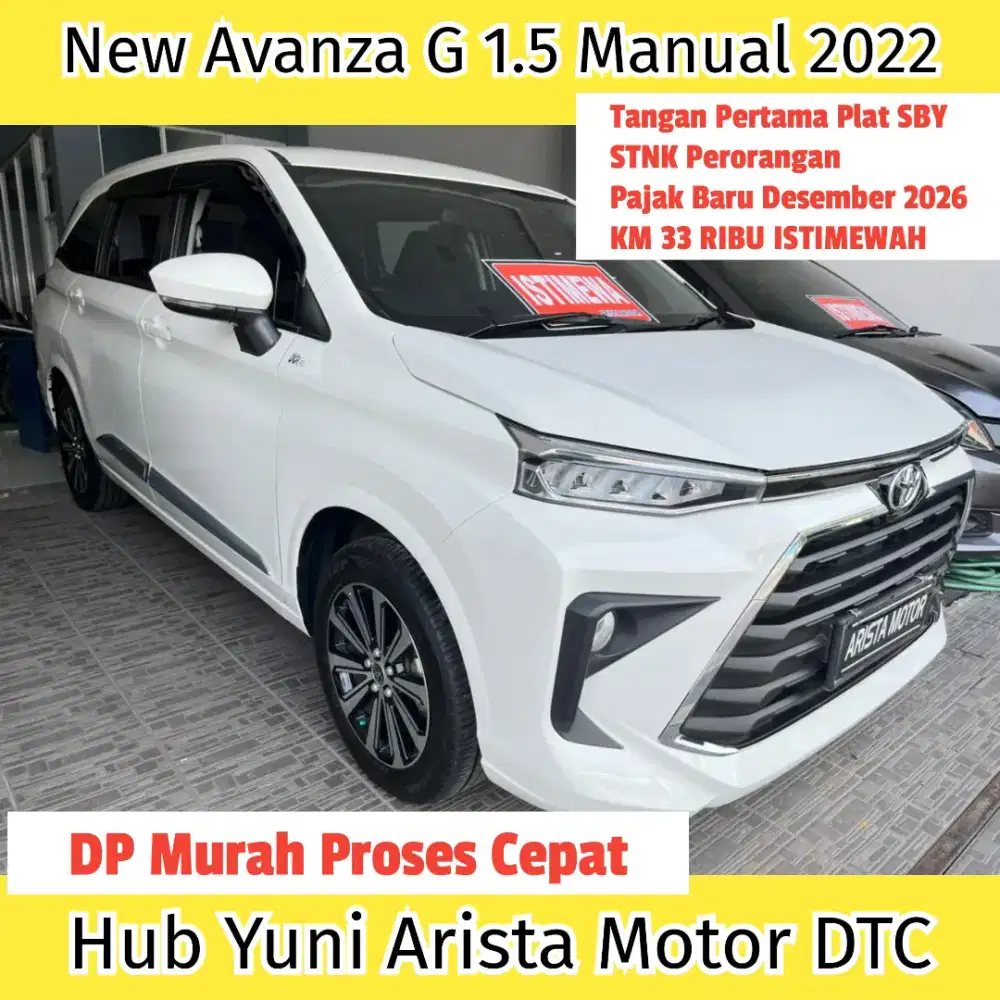 New Avanza G 1.3 Manual 2022 KM 33RB PjkBaru TGN1 Istimewah Terawat