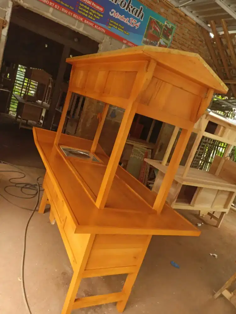 Gerobak Angkringan Bakso Mie Ayam PeceL Bubur Sate Martabak Ronde dlL