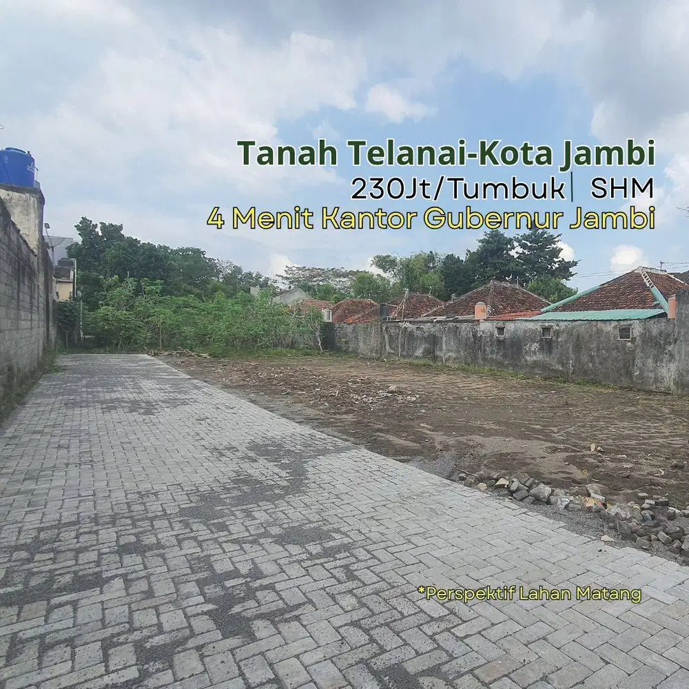 Jual Tanah Selamat Telanaipura, 1,3 Tumbuk SHM