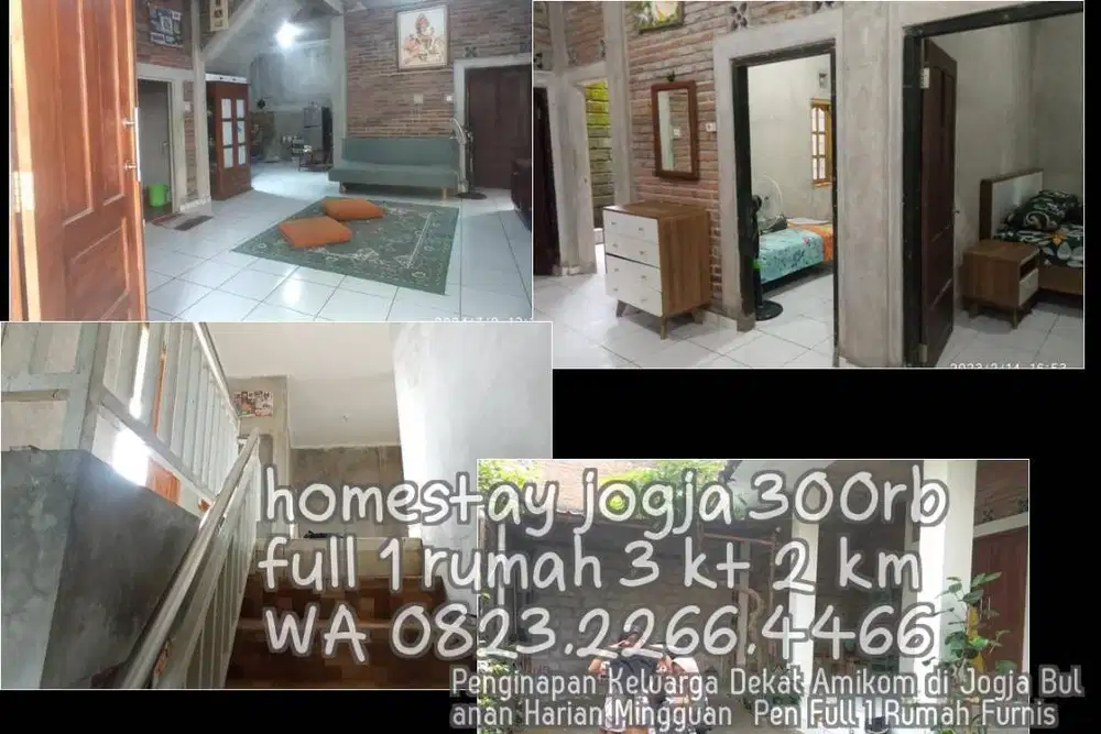 Penginapan Keluarga Dekat Amikom di Jogja Bulanan Harian Mingguan  Pen