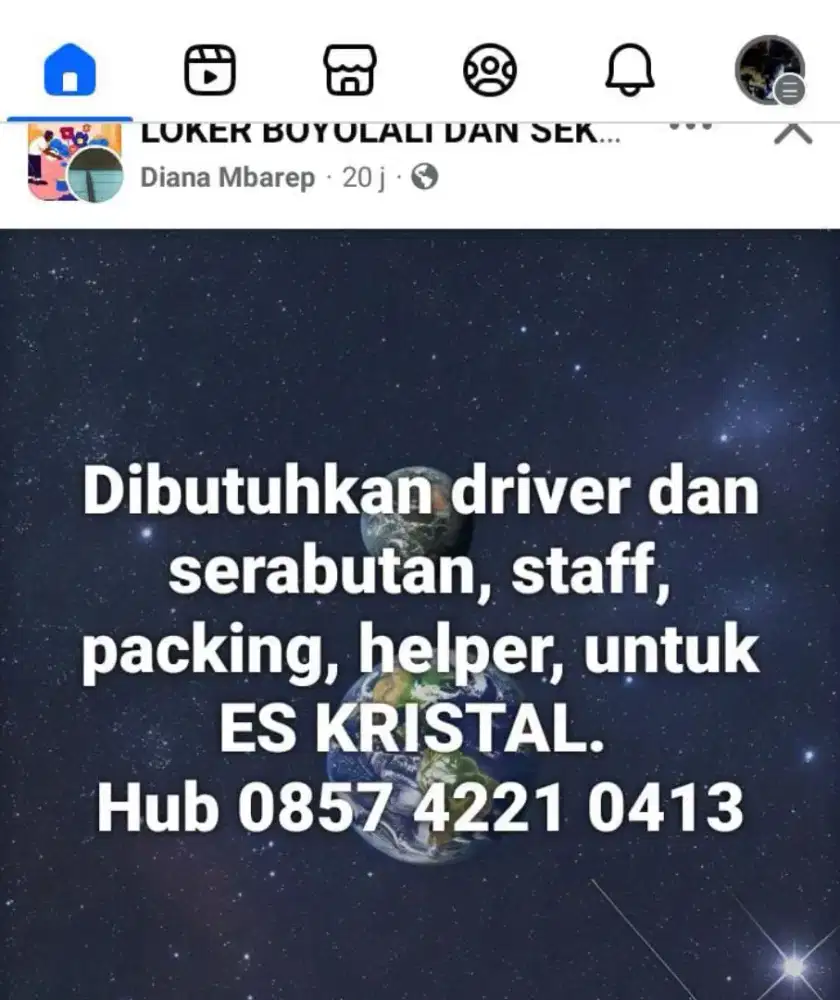 Lowongan pekerjaan sopir!!!