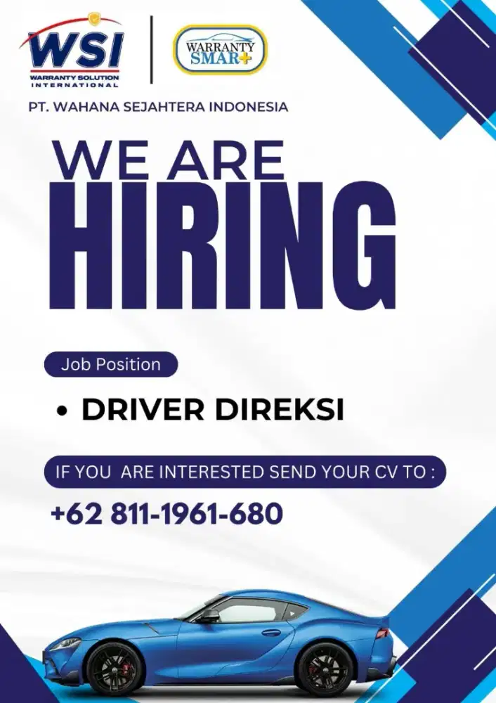 Lowongan Kerja Driver Direksi