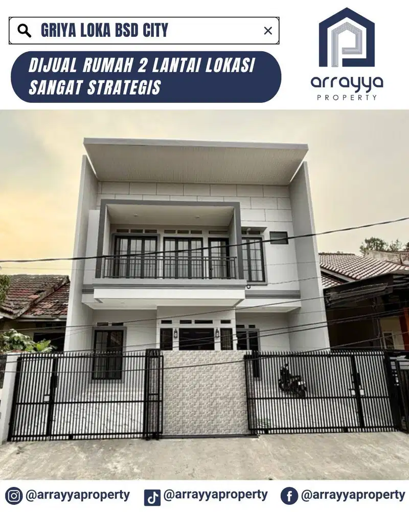 HUNIAN MODERN 2 LANTAI LOKASI STRATEGIS DI GRIYA LOKA BSD HRB198