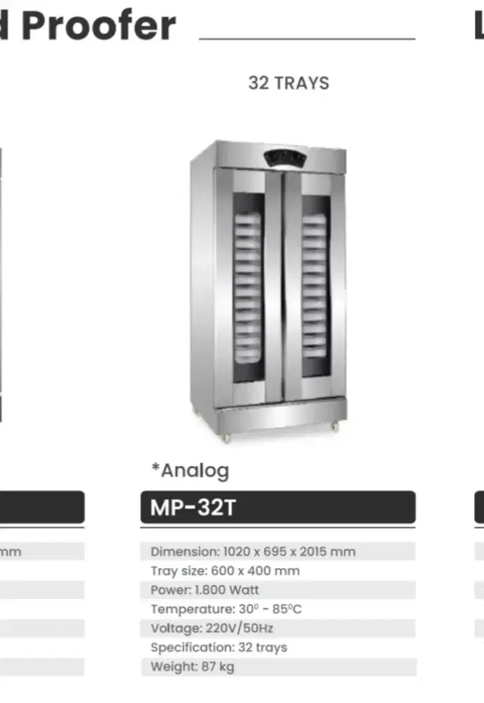 Proofer Bread Roti Crown Electric 24 Tray MP-24T