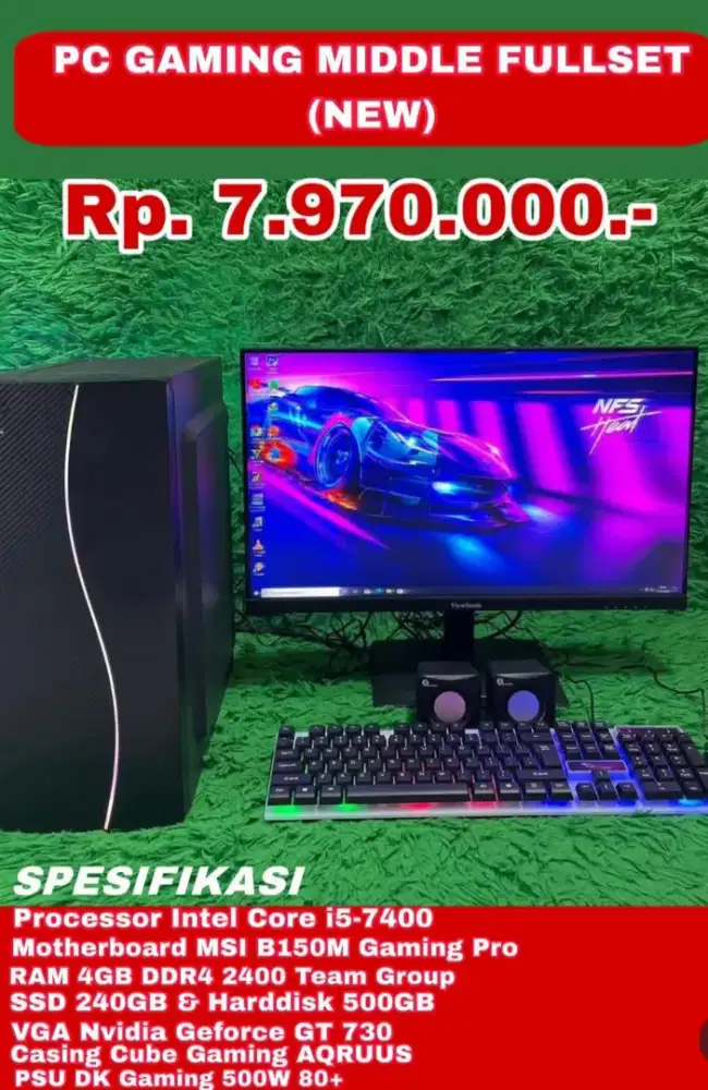 Jual PC GAMING MIDDLE FULLSET (NEW)
