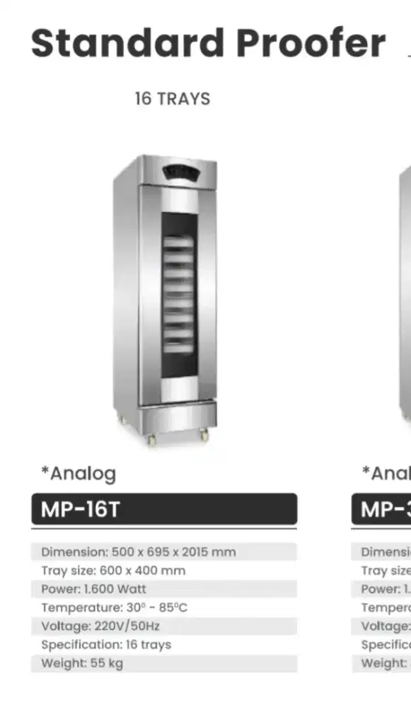 Proofer Bread Roti Crown Electric 16 Tray MP-16T